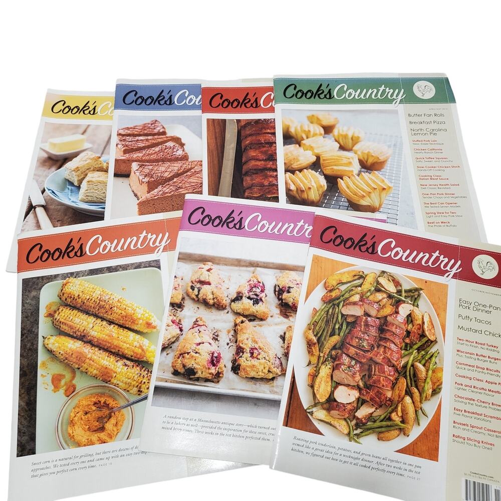 Cook's Country Magazine 2015 LOT of 7 Cooking Recipes